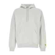 Lichtgrijze Katoenmix Hoodie Carhartt Wip , Gray , Heren