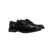 Zwarte leren veterschoenen Gucci , Black , Heren