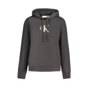 Zwarte Katoenen Trui Calvin Klein , Black , Dames