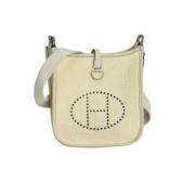 Pre-owned Canvas handbags Hermès Vintage , Yellow , Dames