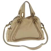 Pre-owned Leather handbags Chloé Pre-owned , Beige , Dames