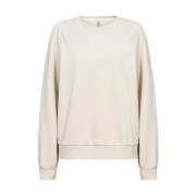 Comfortabele ecru sweater met ronde halslijn Soyaconcept , Beige , Dam...