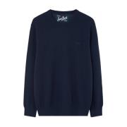 Navy Logo Sweaters MC2 Saint Barth , Blue , Heren