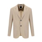 Klassieke wollen blazerjas met revers Ermenegildo Zegna , Beige , Here...