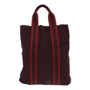 Pre-owned Canvas handbags Hermès Vintage , Red , Dames