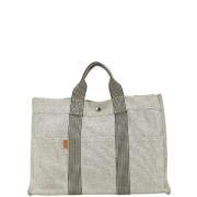 Pre-owned Canvas handbags Hermès Vintage , Gray , Dames