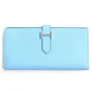 Pre-owned Leather wallets Hermès Vintage , Blue , Dames