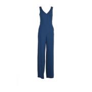 Elegant Crepe Jumpsuit Pennyblack , Blue , Dames