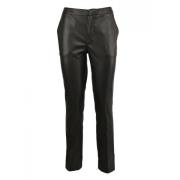 Skinny imitatieleer broek Twinset , Black , Dames