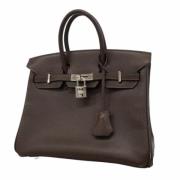 Pre-owned Leather handbags Hermès Vintage , Brown , Dames