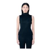 Geplooide tanktop Issey Miyake , Black , Dames