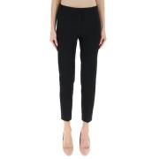 Slim Cigarette Broek in Stretch Faille Pennyblack , Black , Dames