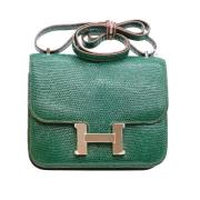 Pre-owned Leather crossbody-bags Hermès Vintage , Green , Dames