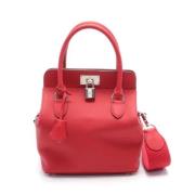 Pre-owned Leather handbags Hermès Vintage , Red , Dames