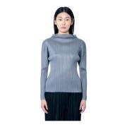 Geplooide top met hoge hals en lange mouwen Issey Miyake , Gray , Dame...