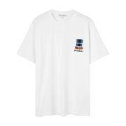 Wit Logo T-shirt JW Anderson , White , Heren