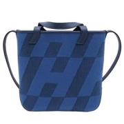 Pre-owned Canvas shoulder-bags Hermès Vintage , Blue , Dames