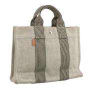 Pre-owned Canvas totes Hermès Vintage , Gray , Dames