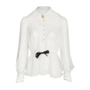 Ivoor Blouse met Stijl 1102 Giambattista Valli , White , Dames