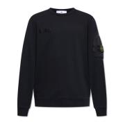 Sweatshirt met mouwzak Stone Island , Black , Heren