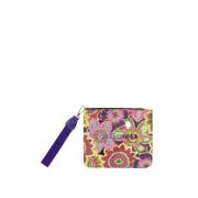 Gestippelde polyester clutch met rits 4Giveness , Multicolor , Dames