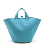 Pre-owned Canvas handbags Hermès Vintage , Blue , Dames