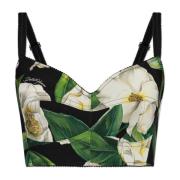 Korte top met bloemenmotief Dolce & Gabbana , Multicolor , Dames