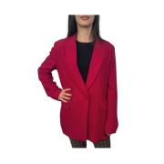 Stijlvolle jas met polyester en elastaan Twinset , Red , Dames