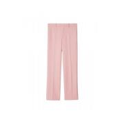 Wollen Maatbroek Rechte Snit Burberry , Pink , Dames