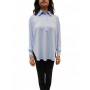 Hemelsblauw Oxford Shirt Transparant Ontwerp RRD , Blue , Dames