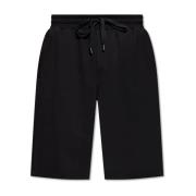 Katoenen shorts met reliëf logo Dolce & Gabbana , Black , Heren