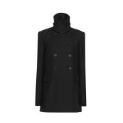 Op maat gemaakte wollen gabardine pea coat Chloé , Black , Dames