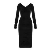 Gedrapeerde jurk Dolce & Gabbana , Black , Dames