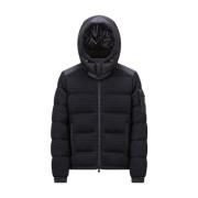 Korte donsjas marineblauw Moncler , Blue , Heren