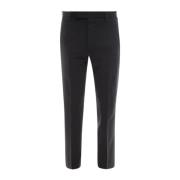 Broek van zuivere wol met knoop- en ritssluiting PT Torino , Black , H...