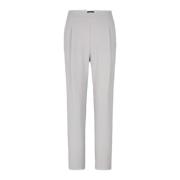 Slim Fit Crepe Plooi Broek Windsor , Gray , Dames