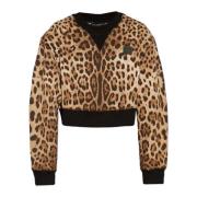 Sweatshirt met dierenprint Dolce & Gabbana , Brown , Dames