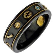 Pre-owned Yellow Gold rings Gucci Vintage , Black , Dames