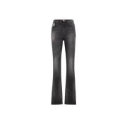 Patchwork Straight-Leg Jeans met dierenprint Roberto Cavalli , Black ,...