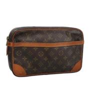 Pre-owned Canvas clutches Louis Vuitton Vintage , Brown , Dames