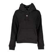 Zwarte hoodie met logotoepassing Tommy Hilfiger , Black , Dames