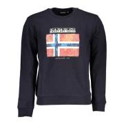 Blauwe Sweatshirt met Lange Mouwen en Logo Print Napapijri , Blue , He...