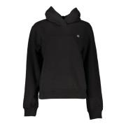 Zwarte hoodie met logotoepassing Calvin Klein , Black , Dames