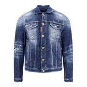 Destroyed Effect Denim Jack Dsquared2 , Blue , Heren