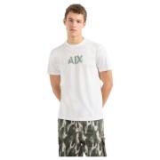 Korte Mouw Modieuze T-shirt Armani Exchange , White , Heren