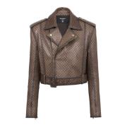 Leren jassen Balmain , Brown , Heren