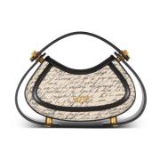 Kleine Jolie Madame tas met 'Liefdesbrief' print Balmain , White , Dam...