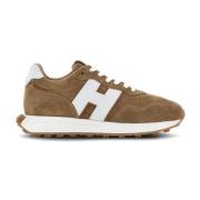 Bruine Suède Sneakers Aw24 Hogan , Brown , Heren