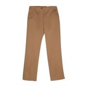 Beige Katoenen Straight Broek Alexander McQueen , Beige , Heren