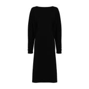 Zwart Gebreide Boothals Jurk Philosophy di Lorenzo Serafini , Black , ...